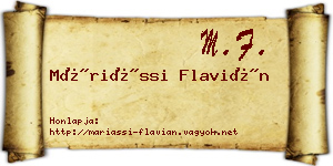 Máriássi Flavián névjegykártya